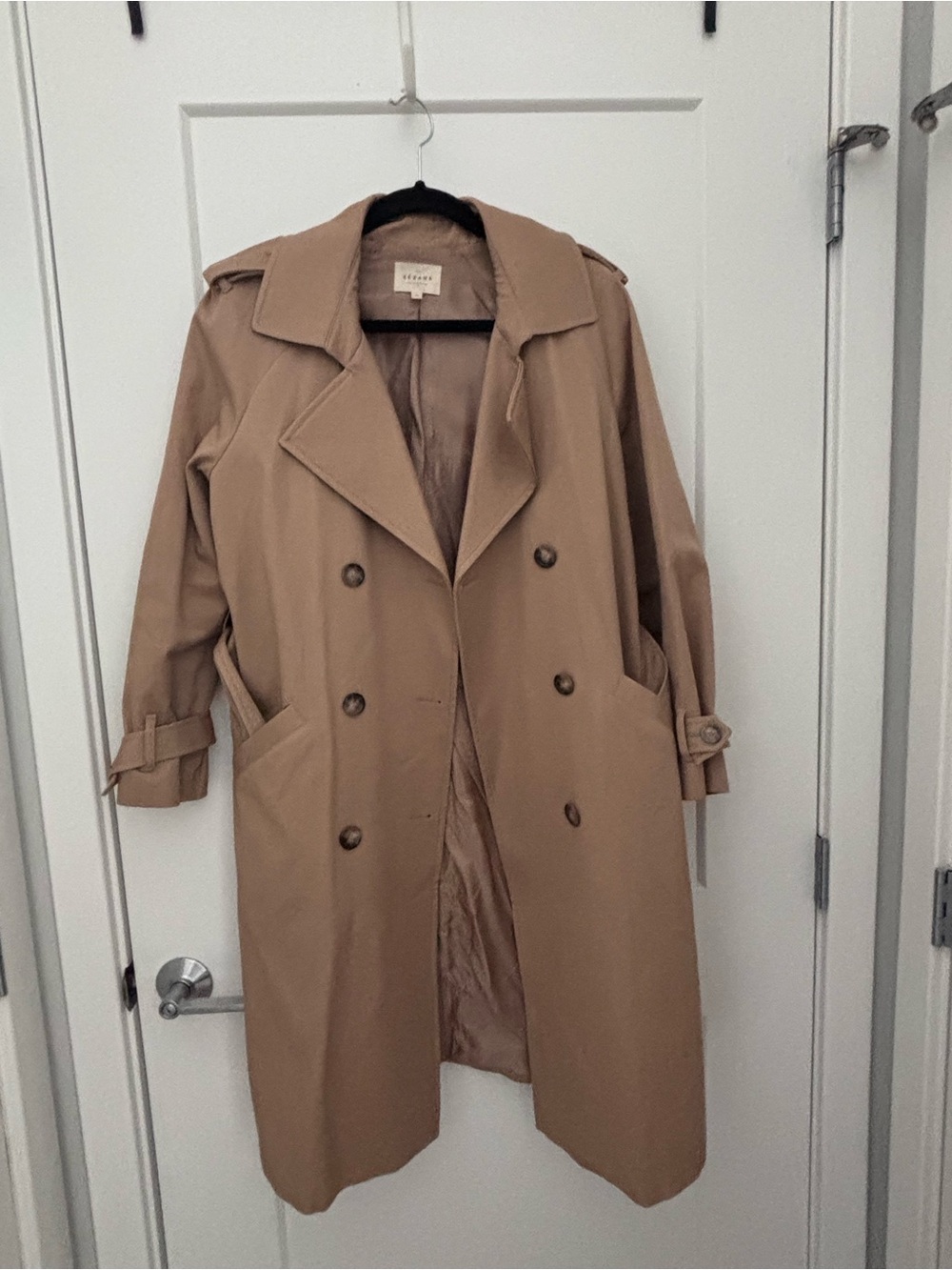 Sezane Scott Tan Trench Coat